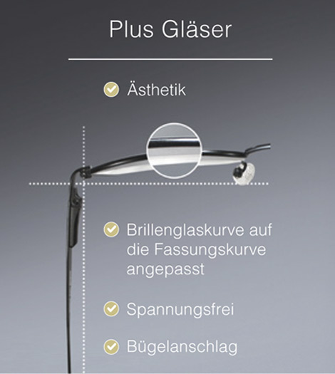 Kurvenverlauf Plusglas