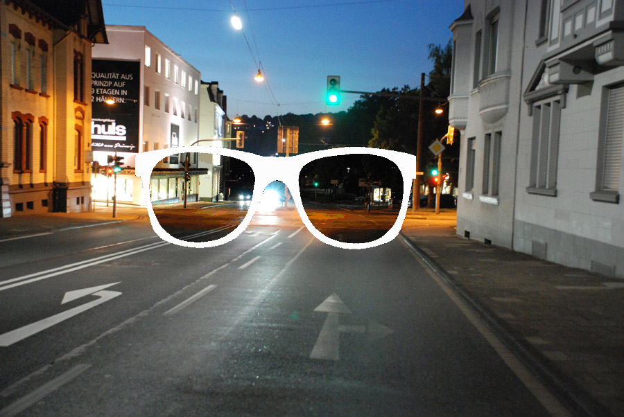 weniger Blendung in der Dämmerung